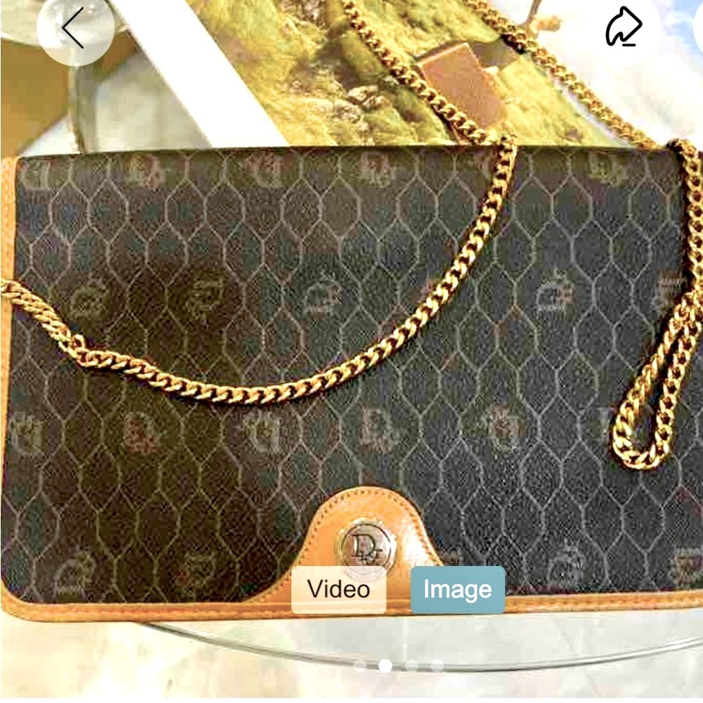 Authentic Vintage Christian Dior Honeycomb Chain shoulder bag - free shipping